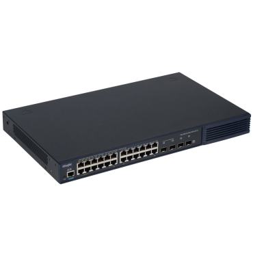 Ruijie Switch Cloud Managed L3 - 24 PoE RJ45 ports + 4 SFP+ ports - 24 Gigabit Ports + 4 10G Ports - VLAN/Port Isolation/STP/RSTP/ACL/QoS/RIP/BGP - LACP/DHCP Snoop/IGMP Snoop/RIP/OSPFv2/OSPFv3 - rackable