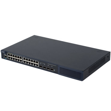 Ruijie Switch Cloud Managed L3 - 24 PoE RJ45 ports + 4 SFP+ ports - 24 Gigabit Ports + 4 10G Ports - VLAN/Port Isolation/STP/RSTP/ACL/QoS/RIP/BGP - LACP/DHCP Snoop/IGMP Snoop/RIP/OSPFv2/OSPFv3 - rackable