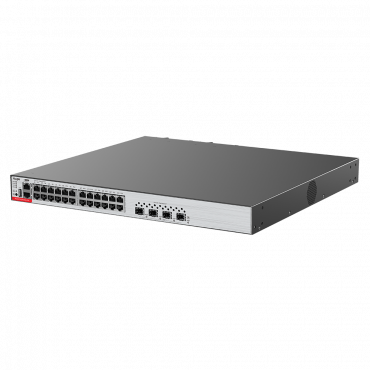 Ruijie Switch Cloud Managed L3 - 24 PoE RJ45 ports + 4 SFP+ ports - 24 Gigabit Ports + 4 10G Ports - VLAN/Port Isolation/STP/RSTP/ACL/QoS/RIP/BGP - LACP/DHCP Snoop/IGMP Snoop/RIP/OSPFv2/OSPFv3 - rackable