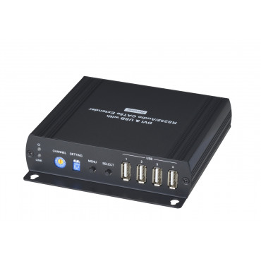 DVI video resolution up to 1080p or 1920x1200(Reduce Blanking) 60Hz - Transmission range up to 140M over CAT6, 120M over CAT5e - HDCP 1.4 Compliant - DKM01T transmitter unit built in DVI local loop output