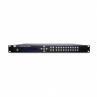 4K 60Hz 10 in 10 out HDMI Matrix Switcher with Audio Extractor - Resolution up to 4K@60hz 4:4:4 - Supports ARC, HDMI audio extraction via S/PDIF coaxial output, cable locks on each HDMI input & output ports - Built-in LCM panel and....