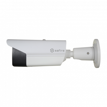 Dual IP Bullet Safire Thermische Camera - 256x192 VOx | 9,7 mm lens - optische sensor 1/2,7 inch 4 MP | Lens 8mm - Thermische gevoeligheid ≤ 40mK - Branddetectie en alarm - Temperatuurmeetbereik -20~150ºC / ± 8ºC