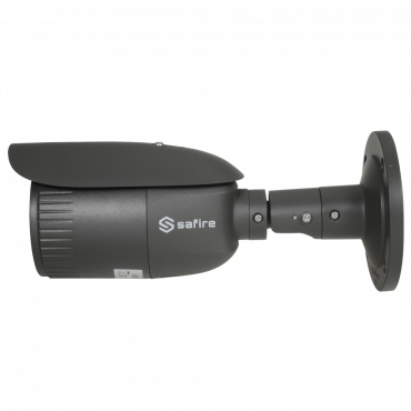 SF-IPB786ZW-4E-BLACK: 4 Megapixel IP-bulletcamera - 1/3" CMOS-sensor met progressieve scan - 2,8~12 mm gemotoriseerde varifocale lens - IR-leds Bereik 50 m - Compressie H.265+ - PoE (802.3af)