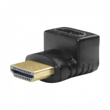 HDMI adapter - HDMI 1.3 - Angled 90° - HDMI type A male - HDMI type A female - Anticorrosion connectors