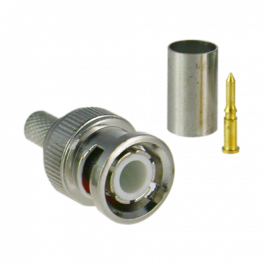 Connector - BNC for crimp - Compatible with RG59 - 25 mm (D) - 10 mm (W) - 5 g