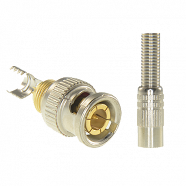 Connector - BNC for soldering - Adapted to RG59 - It includes shrinkable tube - Protection housing - Optimum connection