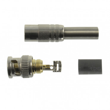 Connector - BNC for soldering - Adapted to RG59 - It includes shrinkable tube - Protection housing - Optimum connection