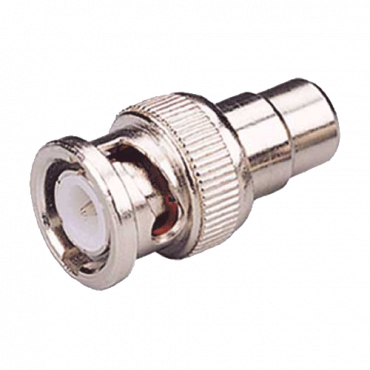 Connector - BNC male - RCA female - 25 mm (D) - 10 mm (W) - 5 g