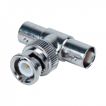 Connector type "T" - BNC male - 2 BNC female - 30 mm (D) - 10 mm (W) - 10 g