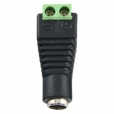 Connector - DC male - Output +/ of 2 terminals - 36 mm (D) - 13 mm (W) - 5 g