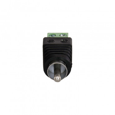 Connector - RCA male - Output +/ of 2 terminals - 36 mm (D) - 13 mm (W) - 5 g