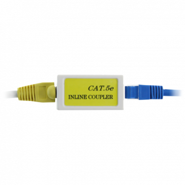Connector - UTP cable junction - Input connector RJ45 - Output connector RJ45 - Compatible UTP category 5E - Low loss