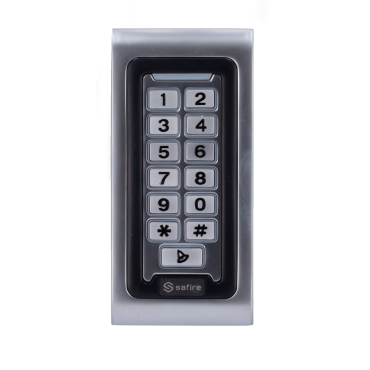 Standalone access control - EM card and PIN access - Relay, pushbutton and buzzer outputs - Wiegand 26 - Time control - Suitable for exterior IP68