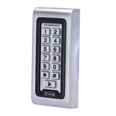 Standalone access control - Access by MF card and PIN - Relay, pushbutton and buzzer outputs - Wiegand 26 - Time control - Suitable for exterior IP68