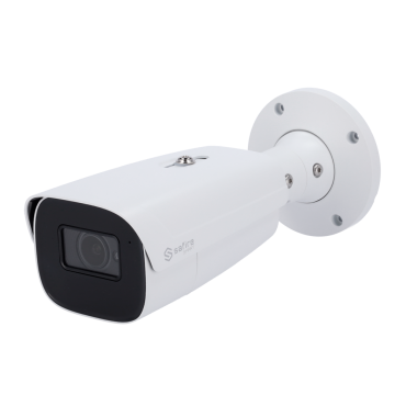Safire Smart - IP Bullet Camera LPR range - Resolution 4 Megapixel (2592x1520) - Motorized Lens 2.8-12 mm | Audio | IR 70m - License plate recognition / List management - IP67 Rating | PoE (IEEE802.3af) |Alarm