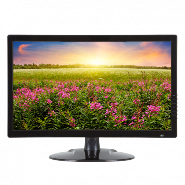 SAFIRE LED Monitor 24" 4N1 - Designed for surveillance use - HDMI, VGA, BNC and Audio - Resolution 1920x1080 - Noise reduction filter - Low consumption