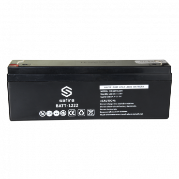 Oplaadbare batterij - AGM-loodzuurtechnologie - Spanning 12 V - Capaciteit 2,3 Ah - 103 x 71 x 47 mm / 820 g - Voor back-up of direct gebruik