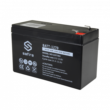 Rechargeable battery - Lead-acid - Voltage 12 V - Capacity 7.0 AH - 151 x 65 x 94 mm / 2100 g - For backup or direct use