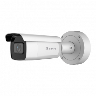 IP Camera 4 Mpx LPR - 1/2.7" Progressive Scan CMOS - OCR function, integrated license plate reader - 2.8~12mm motorised auto-focus lens - IR LEDs Range 60 m | Wiegand Protocol...
