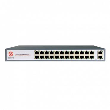 Outdoor PoE switch - 22 PoE+ ports - 2 RJ45 Hi-PoE - 2 RJ45 Uplink - 22 ports 10/100 Mbps - 4 ports Gigabit - Up to 300 W in total for all ports - Norm IEEE802.3at PoE+ / af PoE / bt Hi-PoE - Lightning Protection...