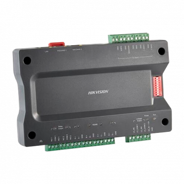DS-K2210: Access controllers for elevators - Access by fingerprint, facial, card or password - TCP/IP Communication - 2 Wiegand inputs 26 and 2 RS485 - Output of 2 relays  - iVMS-4200