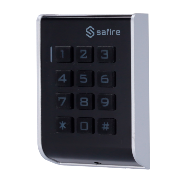 Autonome toegangscontrole voor interieur - Toegang via toetsenbord en EM RFID - Relaisuitgang, alarm - Wiegand 26 - Tijdbesturing - Robuuste kunststof behuizing