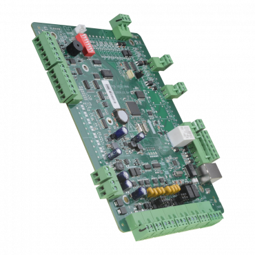 Biometric access controller - Access by fingerprint, facial, card or password - TCP/IP | eHome | ISAPI | OSDP communication - 2 Wiegand inputs 26 and 2 RS485 - Relay output for two doors