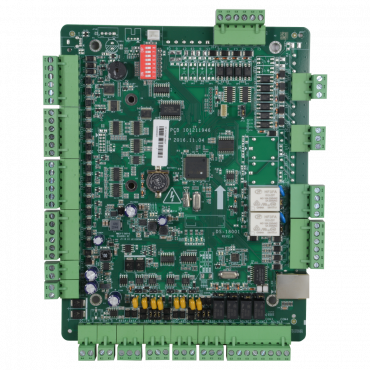 Biometric access controller - Access by fingerprint, facial, card or password - TCP/IP | eHome | ISAPI | OSDP communication - 4 Wiegand inputs 26 and 4 RS485 - Relay output for two doors