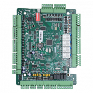 Biometric access controller - Access by fingerprint, facial, card or password - TCP/IP | eHome | ISAPI | OSDP communication - 4 Wiegand inputs 26 and 8 RS485 - Relay output for four doors