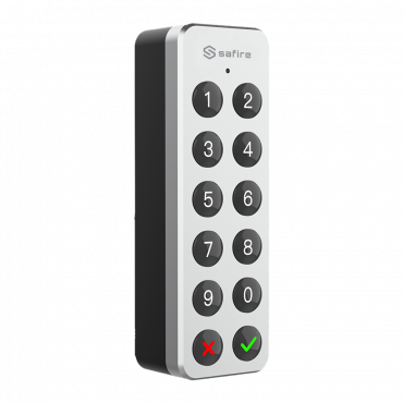 Keyboard - Compatible with SF-SMARTLOCK-BT and SF-SLRELAY-BT - Remote opening and closing of lock and relay - Opening via keypad - Single-use codes. 6 digits - Integrated battery