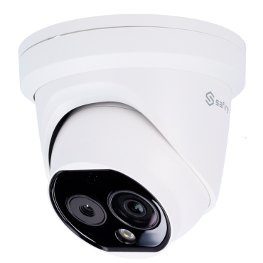 Dual IP Bullet Safire Thermal Camera - 256x192 VOx | 3.1mm Lens - Optical sensor 1/2.7” 4 MP | Lens 4mm - Thermal sensitivity ≤ 40mK - Fire detection and alarm - Temperature measurement range -20~150ºC / ± 8ºC