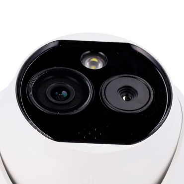 Dual IP Bullet Safire Thermal Camera - 256x192 VOx | 3.1mm Lens - Optical sensor 1/2.7” 4 MP | Lens 4mm - Thermal sensitivity ≤ 40mK - Fire detection and alarm - Temperature measurement range -20~150ºC / ± 8ºC