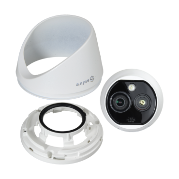 Safire Dual IP thermische camera - 256x192 VOx | 6,9 mm lens - optische sensor 1/2,7 inch 4 MP | Lens 6,4 mm - Thermische gevoeligheid ≤ 40mK - Preventieve branddetectie en alarmering - Temperatuurmeetbereik -20~150ºC / ± 8ºC