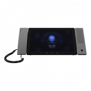 Master monitor for video intercom - IPS display of 10.1" - Omnidirectional audio - Standard PoE Communication - Visualisation of IP cameras - Telephone for communication - MicroSD slot