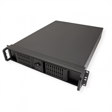 19-inch server housing, 2U, long, black