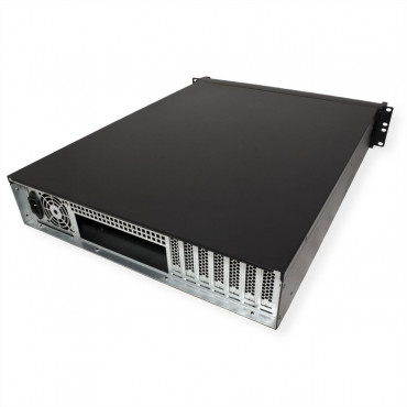 19-inch server housing, 2U, long, black