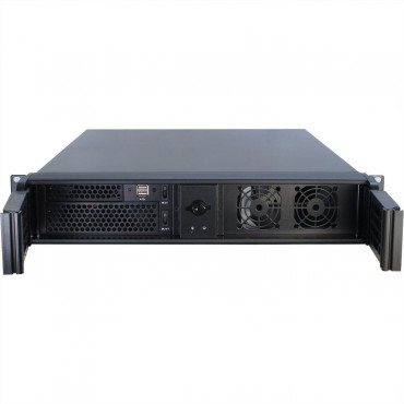 19-inch server housing, 2U, long, black