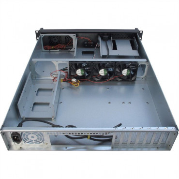 19-inch server housing, 2U, long, black