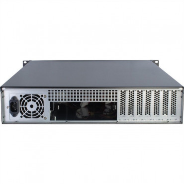 19-inch server housing, 2U, long, black