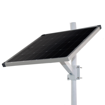 Autonomous power system for CCTV - 80W solar panel - Lithium LiFePo 256Wh (20Ah) battery - Integrated MPPT controller | AC&DC convertert - Mast anchor support - RS-485 for communication | lamppost connection