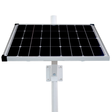 Autonomous power system for CCTV - 80W solar panel - Lithium LiFePo 256Wh (20Ah) battery - Integrated MPPT controller | AC&DC convertert - Mast anchor support - RS-485 for communication | lamppost connection