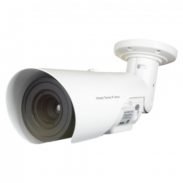 SN-TPC4201KT/F08: Sunell IP Thermal Camera - 400x300 VOx | 8mm Lens - Thermal sensitivity ≤40mK - Tolerance ± 2ºC - Fire detection and alarm - Audio | Alarms | SD card