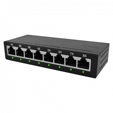 Desktop Switch - 8 ports Gigabit - Speed 10/100/1000Mbps - Plug & Play - Energy Saving Technology - Metal housing