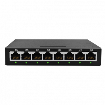 Desktop Switch - 8 ports Gigabit - Speed 10/100/1000Mbps - Plug & Play - Energy Saving Technology - Metal housing