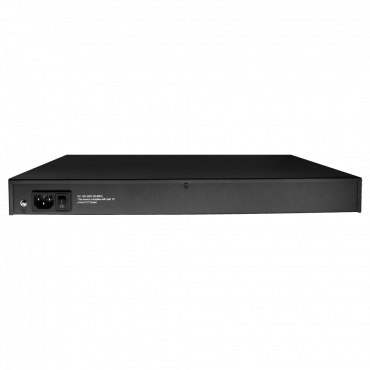 PoE Switch - 24 PoE ports + 2 Gigabit Port + 2 SFP Combo - Speed 10/100Mbps - Up to 300 W in total - Range up to 250m (Ports 3-24) - Norm IEEE802.3at PoE / af PoE+ / bt Hi-PoE