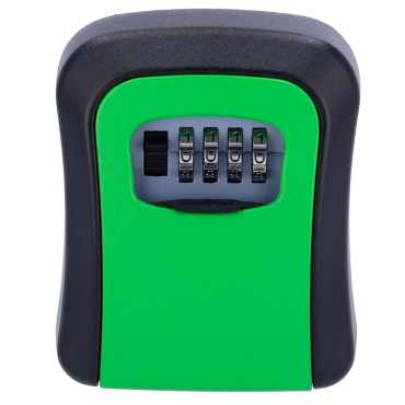 Key safebox Green - Opening with code of 4 digits - Wall-mounted installation - Dimensions: 115 x 95 x 40 mm - Made of robust aluminium - Solution for vacant and rental housing