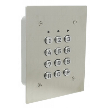 Standalone keypad | 4 Relay | 28 codes | metal keys | stainless steel frontplate