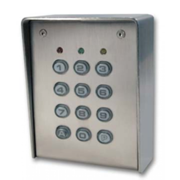 Standalone keypad | 1 Relay | 60 codes | plastic keys | Stainless steel case