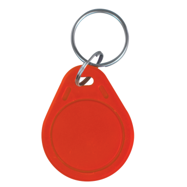 Proximitytag met sleutelhanger - Identificatie via radiofrequentie - Passieve RFID | kleur rood - Lage frequentie 125 KHz - Licht en draagbaar - Maximale veiligheid - pak met 10 stuks