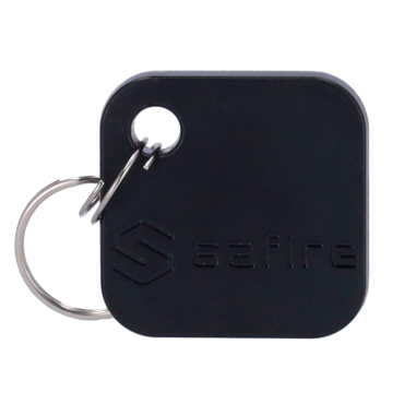 Keyring proximity tag - Identificatie door radiofrequentie - Passieve MF | kleur zwart - High frequency 13.56 MHz - Licht en draagbaar - Maximale veiligheid - zak met 10 stuks